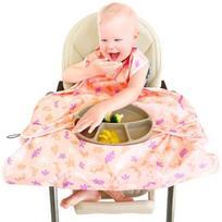 Aiju table-integrated baby food bib nasi open type, peach, 1 piece, 1 piece beige