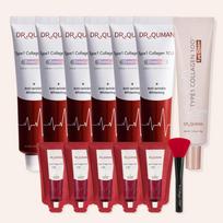 Dr. Qman Premium TYPE1 Collagen Cream Pack Eye Cream Skin Care 12 Piece Set, 6 60g + 5 10g each + eye cream + spatula, 1 each gray