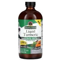 Nature's Answer, Skysti ciberžolės su juodaisiais pipirais, 16 fl oz (480 ml)
