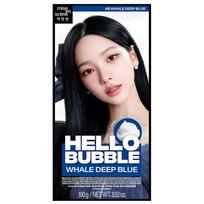 Mise-en-scène New Hello Bubble Hair Dye, Whale Deep Blue, 1 piece white