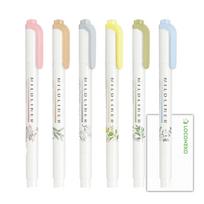 Zebra Mildliner Fragrance Highlighter Limited Edition Set not Roconeko Card Pens, 6-Color (WKT7-FR-6C) (Case included) + white