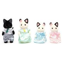 Sylvanian Family Tuxedo Cat šeima 5181, 1 rinkinys, populiarūs Korėjos žaislai white