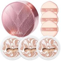 Age to Weness Twinkle Edition Essence Cover Pact Case + Refill 12.5g x 3p, White Beige (2..., 1 set gray