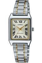 Casio Standard Quartz laikrodis LTP-V007SG-9B Moteriškas Sidabrinis Auksinis Chromuotas Metalinis Užjūrio Modelis 31mm black