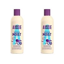 Aussie Miracle Moist Šampūnas 300ml 2 vnt. pakuotė blue