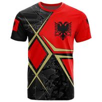 Albanijos nacionalinės futbolo rinktinės marškinėliai 2026 M. vyriški futbolo marškinėliai Albania vėliava erelis grafinis marškinėlis sporto gerbėjo dovana 4XL black