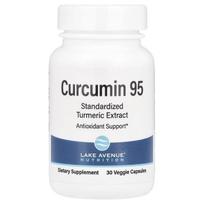Lake Avenue Nutrition, Kurkuminas 95%, 500 mg, 30 daržovių kapsulių