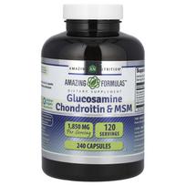 Amazing Nutrition, Gliukozamino chondroitino ir MSM, 1850 mg, 240 kapsulių (925 mg vienoje kapsulėje)