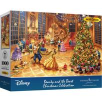 Grožis ir Žvėris Kalėdų Valsas (Drobė) Dėlionė Disney 1000 detalių beige