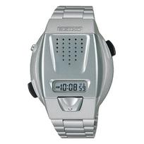 Seiko vyrų SBJS001 (Balso skaitmeninis laikrodis Quartz) tonneau Laikrodis Sidabrinis plastikinis * Korpuso nugarėlė:Nerūdijantis