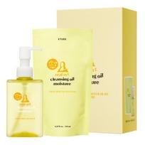 Etude Real Art Cleansing Oil Moisture 185ml + Refill 185ml set, 1 set beige