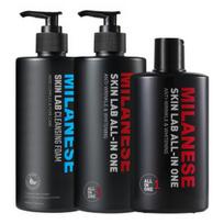 MILANESE SKIN RAP Men's cosmetics all-in-one lotion 500ml cleansing foam 500ml and skin lotion 05_Revolution ll men’s cosmetics 2-piece set black