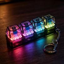 LED klaviatūros raktų pakabukas Fidget žaislas - Spaudžiami mygtukai Streso mažinimas, Nešiojamas stalo aksesuaras Biuro dekoras Dovana Streso mažinimo žaislas blue