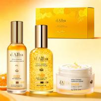 [dalba] Vita Toning Anti-Aging 3-Piece Set: Mist, Niacinamide Serum & Cream 8% Mist + Serum + Cream Jar Type Package yellow