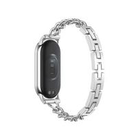 Nerūdijančio plieno plonas dirželis, skirtas „Xiaomi Mi Band 10 9 8“, dirželio keitimas „Miband 10 9 8 NFC“ apyrankės laikrodžiui, priedai For  Miband 10 10NFC white