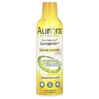 Aurora Nutrascience, Mega-liposominis kurkuminas+, ekologiškas vaisių skonis, 600 mg, 16 fl oz (480 ml)