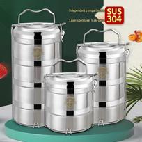Xixun 304 Stainless Steel Multi-Layer Insulated Lunch Box white