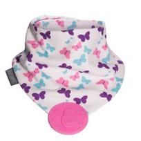 Cheeky Chompus Hippone Cutie Scarf Bib Teether, 2 months to 2 years old, butterfly, 1 piece, Korean baby products gray