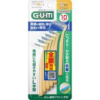 Sunstar GUM. Dantenų/Tarpdančių šepetėlis L formos S Dantų priežiūra (tarpdančių valikliai) Lėtai tiesiai įkiškite šepetėlio galiuką į tarpdančių tarpą.