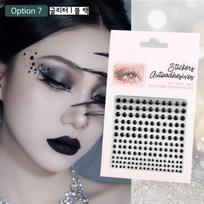 Pirkėjo įgulos Blizganti veido veido kubinė lipdukas Festivalio vakarėlio pasirodymas Makiažas, 1 vnt., 7) Blizgantis_Juodas gray