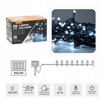 Saulės energija maitinama LED lempučių girlianda Chomik Gdów, 200 LED, 19,9 m, 8 režimai