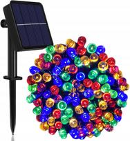 Solarinės LED kalėdinės girliandos Chomik, 200 lempučių, įvairiaspalvės, 22 m, 8 švietimo režimai