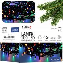 LED kalėdinė girlianda Chomik, 13 m, įvairiaspalvės lemputės, 8 švietimo režimai