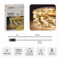 LED kalėdinės girliandos, 100 m, šiltai balta šviesa, 8 švietimo režimai