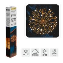 Šventinė auksinės amalo šakelės dekoracija su 288 LED, 40 cm