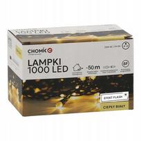 Chomik LED girlianda, 1000 vnt., 50 m, šiltai balta šviesa