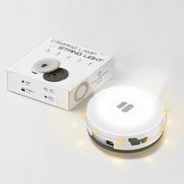 LED kalėdinė girlianda 10 m su USB įkrovimu, geltona šviesa, vidaus ir lauko naudojimui
