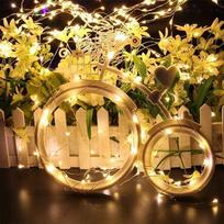 LED šviesos girlianda, 10 m, 100 LED, 8 apšvietimo režimai, šilta balta šviesa