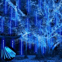 LED meteorų lietaus girlianda su 15 kabančių vamzdelių, 540 LED, 30 cm