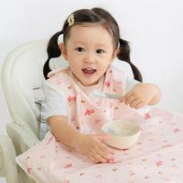 Hans Pumpkin self-feeding baby food bib tank top sleeveless Cozy Fox Peach, Cozy Fox Peach, 1 piece, 1 piece beige