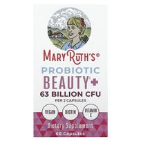 MaryRuth's, Probiotic Beauty+, 63 billion CFU, 60 capsules (31.5 billion CFU per capsule)