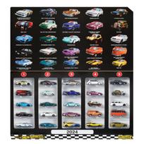 Hot Wheels Boulevard 25 automobilių gamyklos rinkinys, transporto priemonės žaislas, 25 mini automobiliai, nuo 3 metų, įvairus HRW96 gray