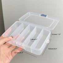 Skaidrios 5/6 tinklelio nešiojamos plastikinės plaukų segtukai Papuošalų laikymo dėžutės Priedai Organizatorius Buitiniai kelionių reikmenys, atsparūs dulkėms S white