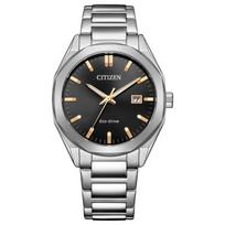 Laikrodis „Citizen Collection“ fotovoltinis vandeniui atsparus aštuonkampis juodas, paprastas sidabrinis [Citizen] Eco-Drive BM7620-83E vyriškas sidabras