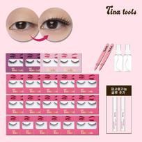 Tina Tools NAUJI dvigubi vokai + blakstienos, jokių, 1 vnt. pink