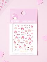 My Melody Nail Art Decoration Stickers 1ea white