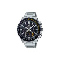 CASIO EDIFICE Collection Slim Collection 100m Water Resistant Quartz Movement Steel Strap Watch EFS-S550YDB-1AV Black Dial gray
