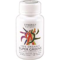 Synergy Natūralūs Ekologiški Super Žaliasis Maistas (Spirulina, Chlorella, miežių žolė ir kviečių žolė) 100t