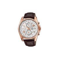 Casio EDIFICE vandeniui atsparus madingas kvarcinis mechanizmas odinis dirželis Japonijos ir Korėjos laikrodis vyriškas laikrodis sidabrinis ciferblatas EFB-301JL-7A sidabras