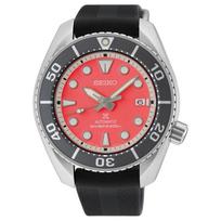 SEIKO prospex 200 meters waterproof calendar Automatic silicone strap 45mm men's watch red dial SPB541J1 mėlyna