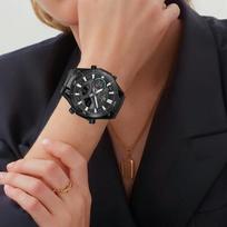 CASIO EDIFICE 100 metrų atsparumas vandeniui kasdienis saulės energija maitinamas kvarcinis plieninė apyrankė vyriškas laikrodis juodas ciferblatas ECB-2300YDC-1A juoda