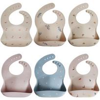 Mush Baby Silicone Bib, 300010 Shifting Sand gray