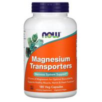 NOW Foods, Magnio transportuotojai, 180 daržovių kapsulių