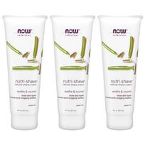 Now Foods Nutri-Shave Natural Cream Sooth & Nourish, 237ml, 3 pieces white