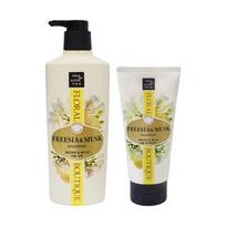 Mise-en-scène Floral Boutique Perfume Shampoo Freesia & Musk 650ml + Treatment 300ml beige