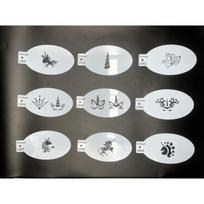 Face Painting Stencil Makeup Makeup Template Body Painting Face Art Stencil Halloween Birthday Party, 1 Piece gray